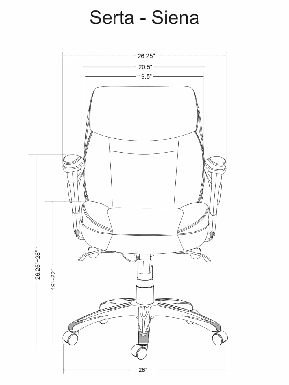 siena task chair black