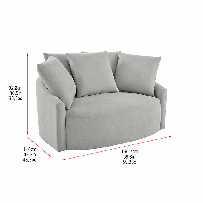 thomasville fabric swivel chair item 1363094