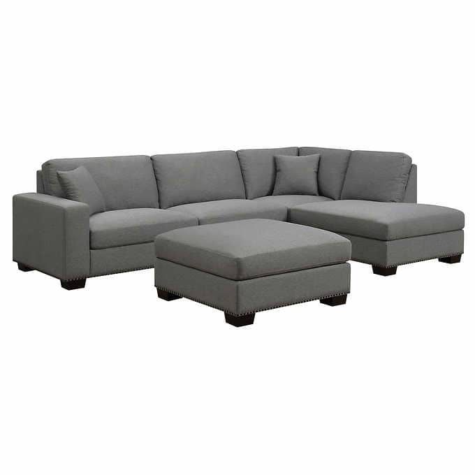 thomasville artesia fabric sectional beige